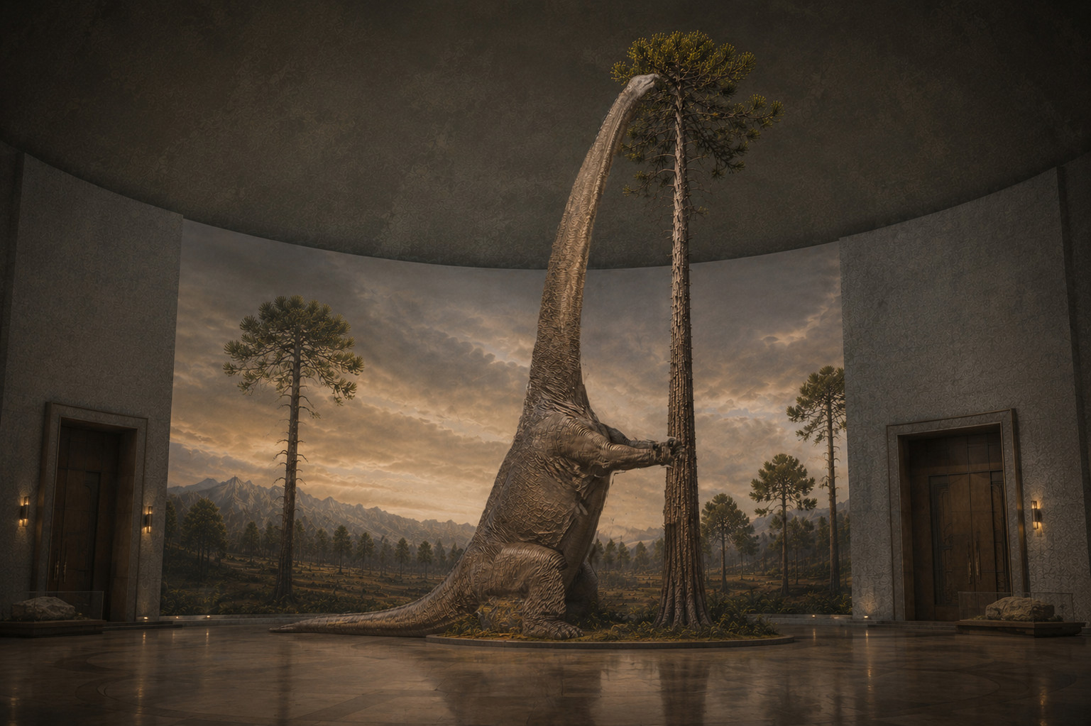 The feeding sauropod exhibit