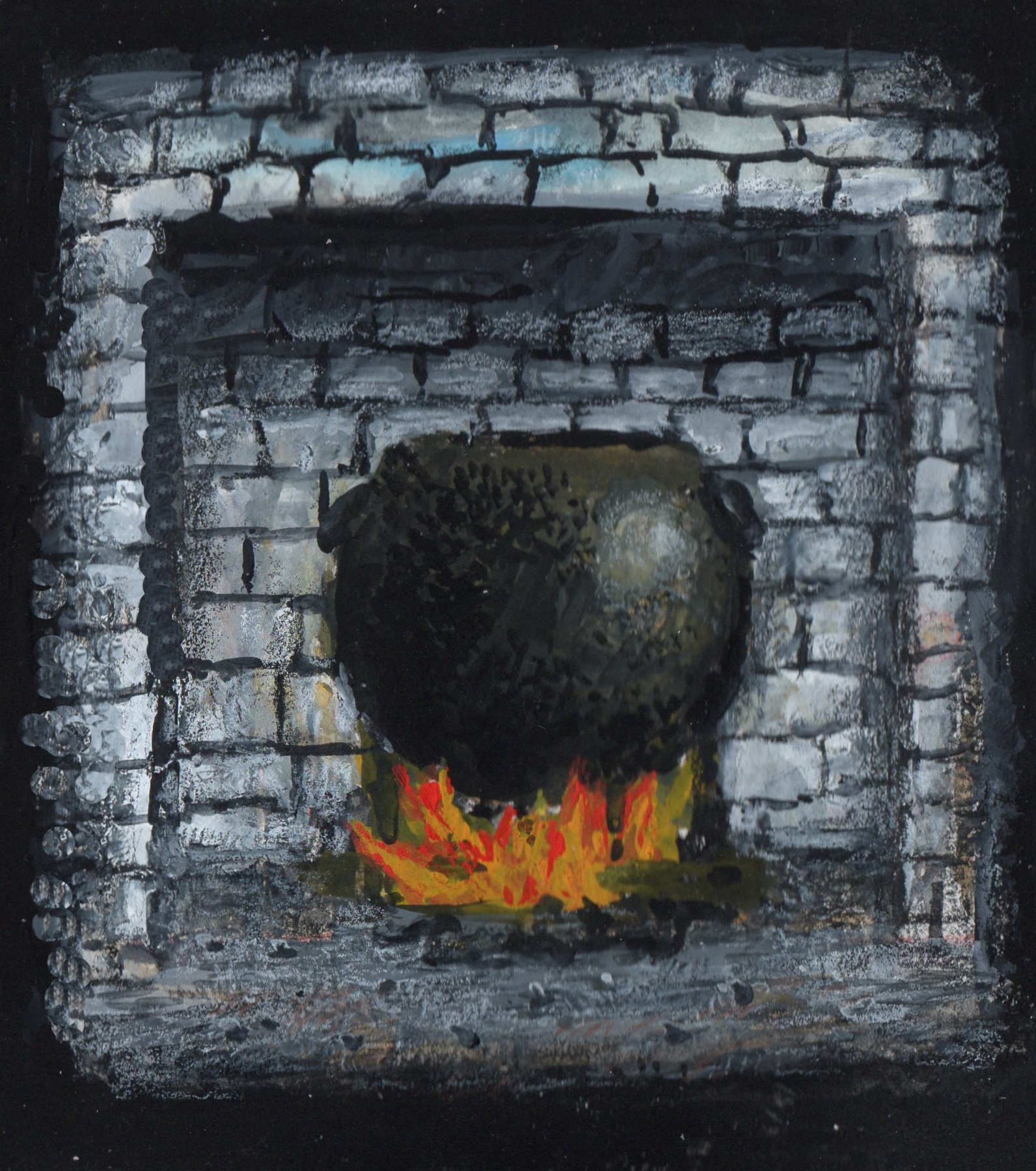 Cauldron over a Fire