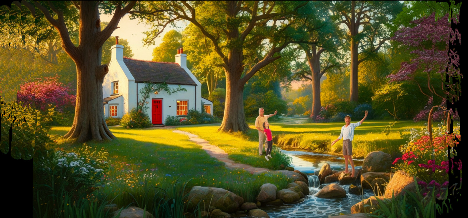 an idyllic scene