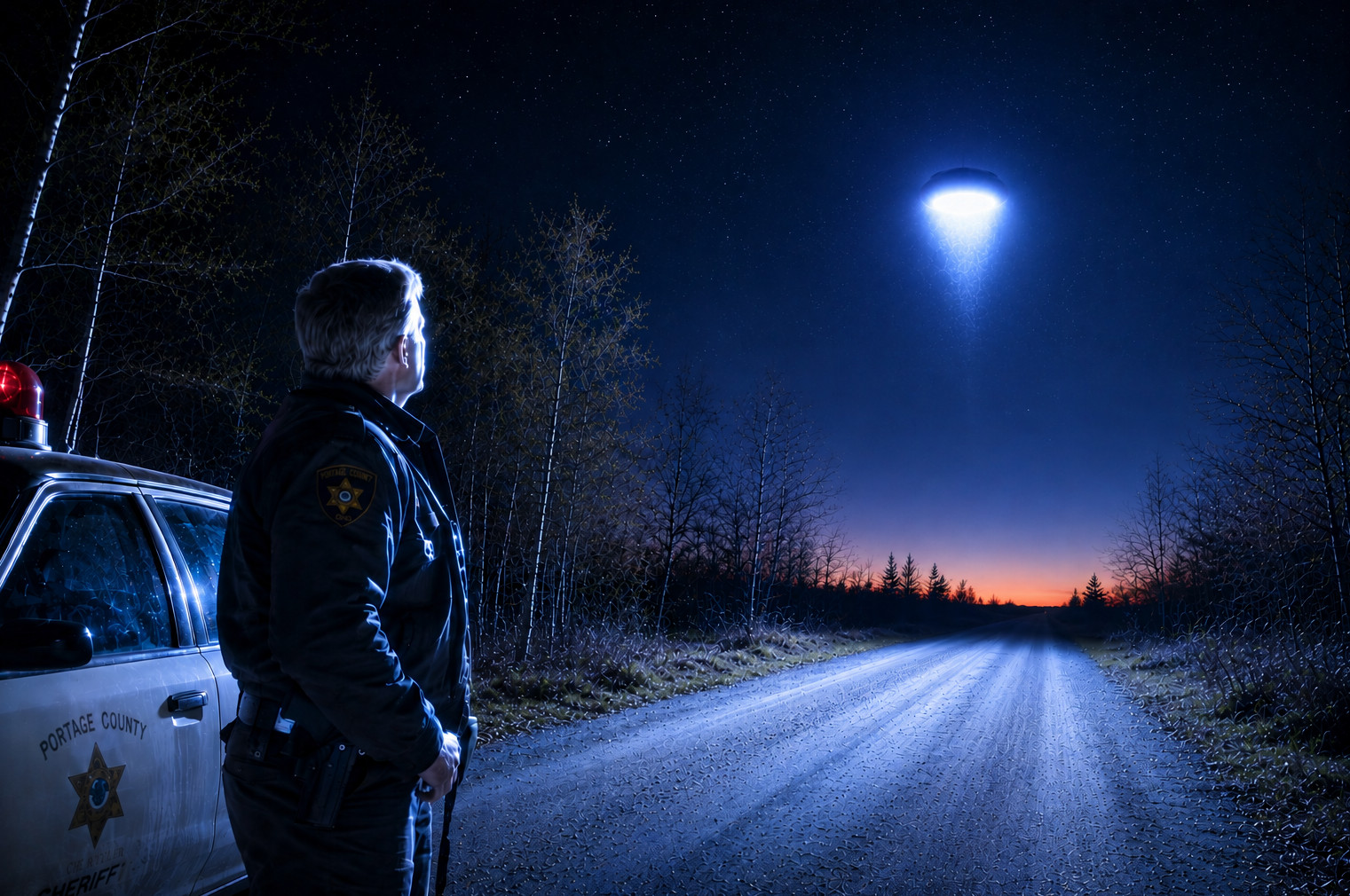 Reconstruction of the Portage County object passing over another police witness