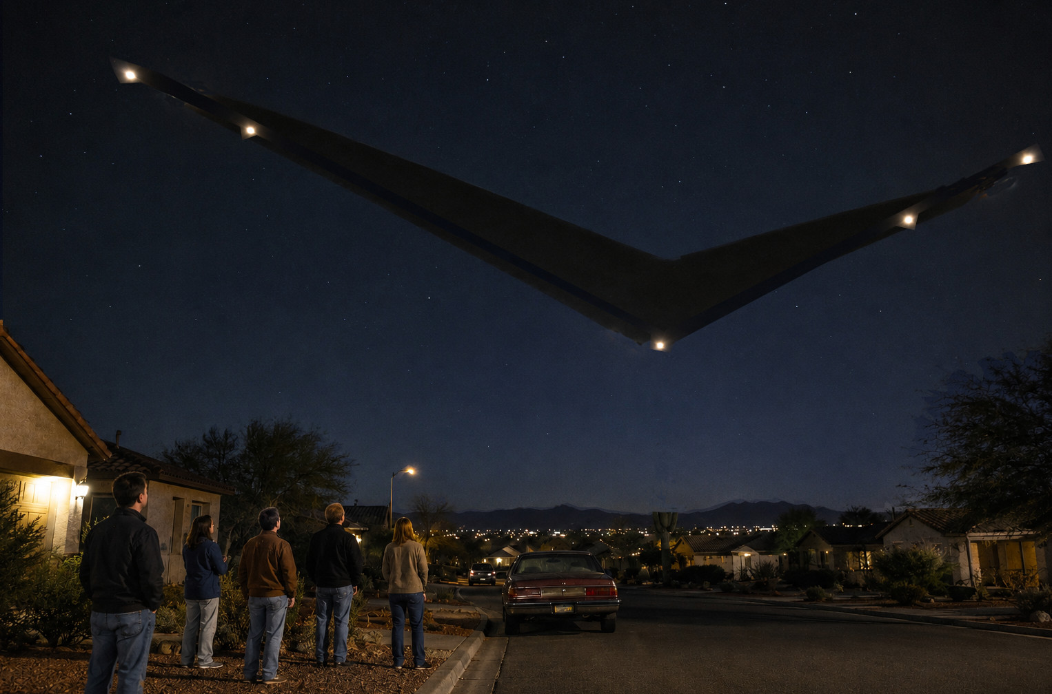 Reconstruction of the earlier moving Phoenix Lights object