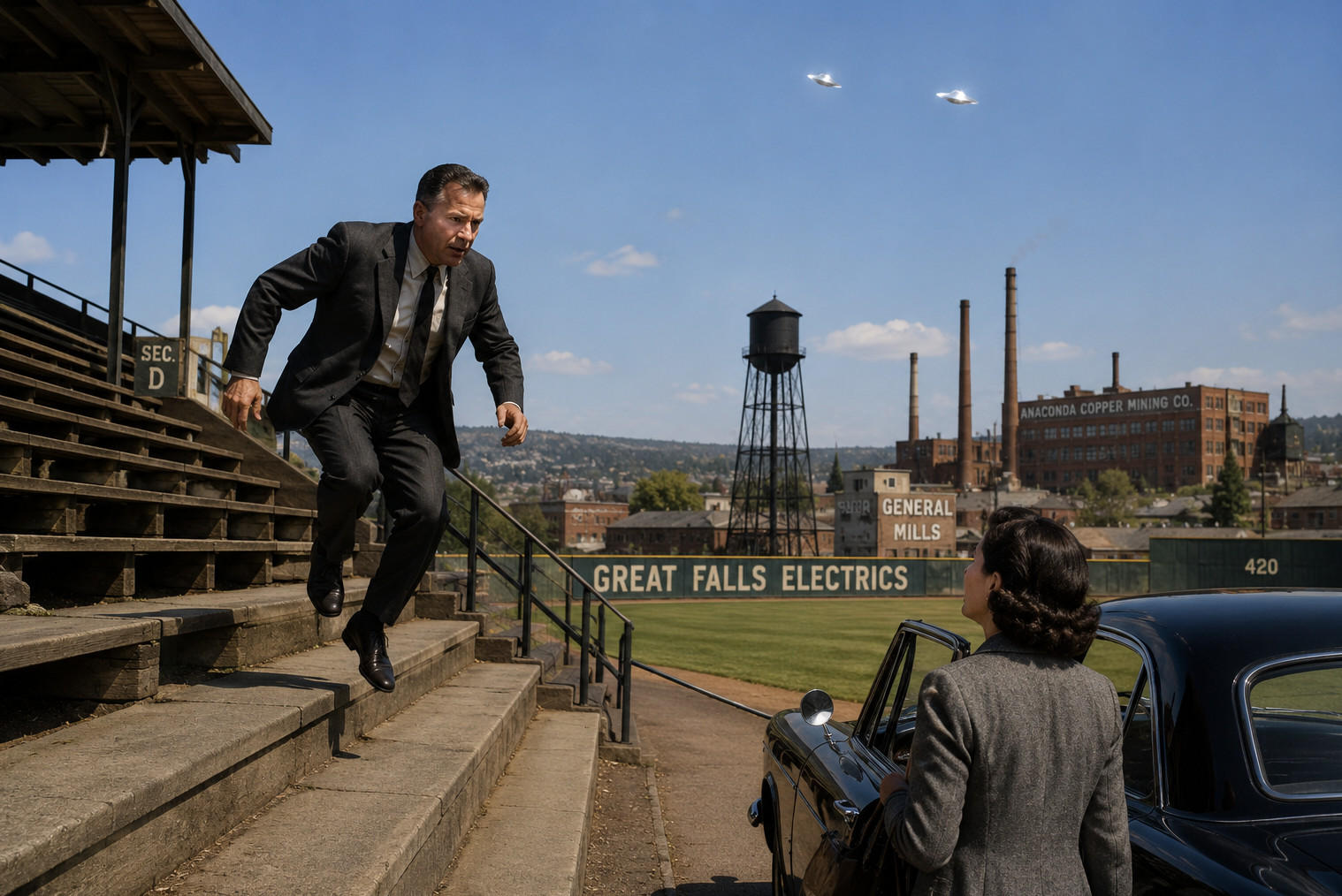 Reconstruction of Nicholas Mariana filming the Great Falls objects
